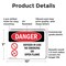 Signmission Oxygen In Use No Smoking Or Open Flame Danger Sign, Plastic, 10in W x 7in L, 2PK OS-2PACK-DS-P-710-L-1514 - alternate 4